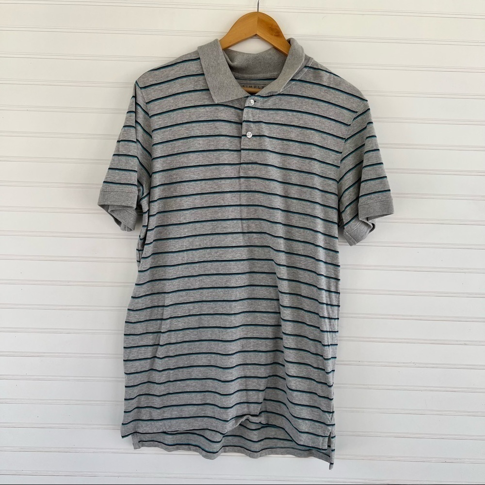 Men's striped polo shirt Size Large